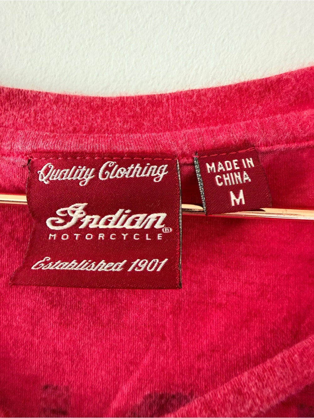 Indian Motorcycle Women's Crisscross V-Neck Tee in Red - Picture 5 of 6